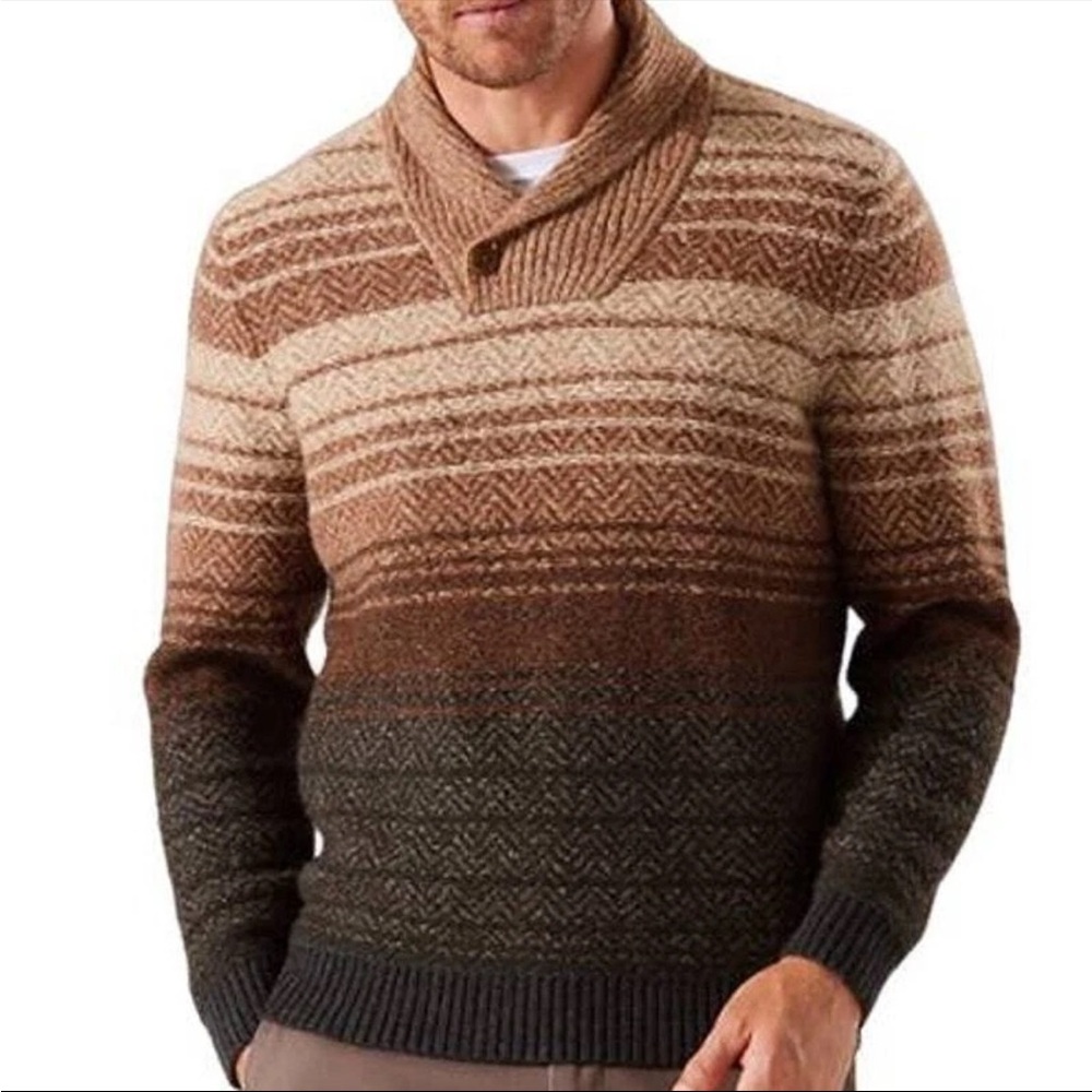 Tommy Bahama Men's Tan and Brown Sweater Size XXL/TTG